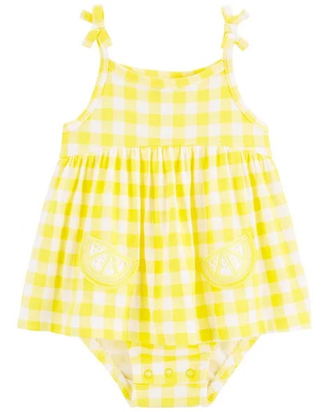 Carter's Baby Girl Yellow Lemon Sunsuit