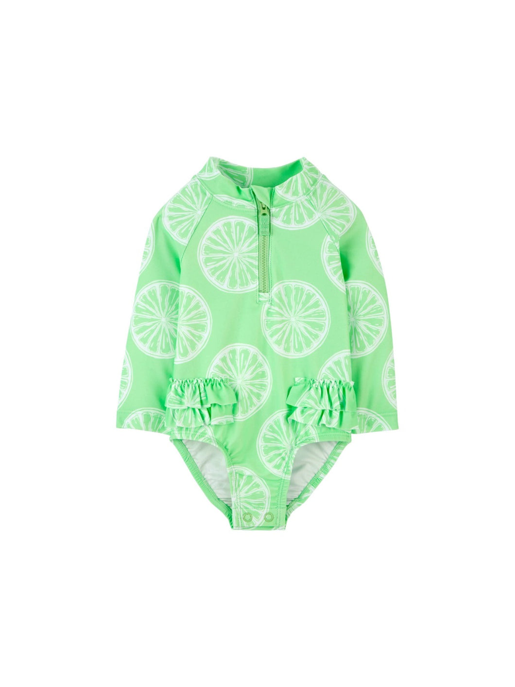 Carter's 1pc Baby Girl Green Lime Rashguard Swimsuit