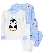 Carter's 4pc Baby Girl Penguin Snug Fit Cotton Pajama Set