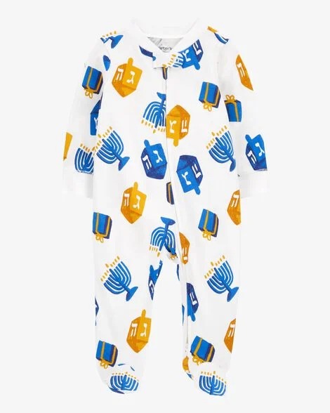 Carter's Baby Hanukkah 2-Way Zip Cotton Coverall Sleep & Play Pajamas