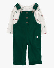 Cargar imagen en el visor de la galería, Carter&#39;s 2pc Baby Boy Green Overall and Tee Set
