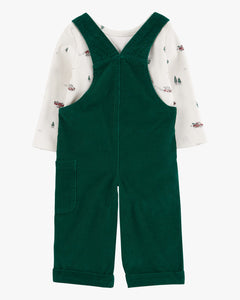 Carter's 2pc Baby Boy Green Overall and Tee Set