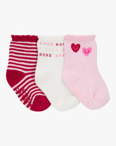 Carter's 3pk Baby Girl Valentine Socks