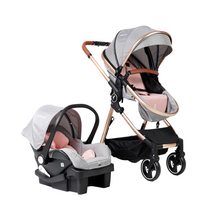 Load image into Gallery viewer, Premium Baby Mike 3-in-1 Travel System - Pink
