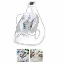 Cargar imagen en el visor de la galería, Ingenuity 2-in-1 Multi-Direction Compact Vibrating Baby Swing &amp; Rocker - Raylan (with music)
