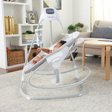 Cargar imagen en el visor de la galería, Ingenuity 2-in-1 Multi-Direction Compact Vibrating Baby Swing &amp; Rocker - Raylan (with music)
