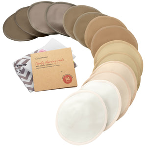 KeaBabies Comfy Nursing Breast Pads - Coffee