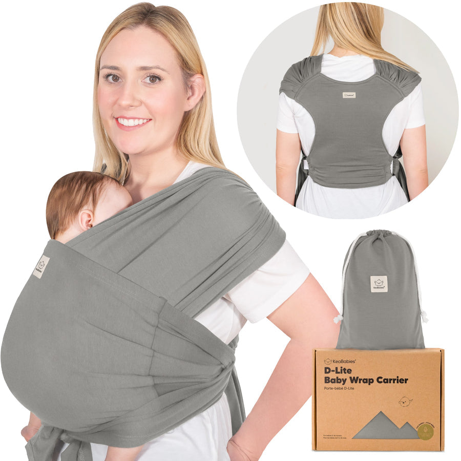 Keababies D-Lite Baby Wrap Carrier - Graphite
