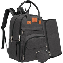Load image into Gallery viewer, KeaBabies Rove Diaper Backpack - Charcoal
