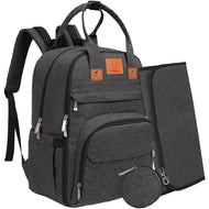 KeaBabies Rove Diaper Backpack - Charcoal