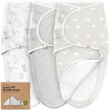 Load image into Gallery viewer, Keababies 3-Pack Soothe Zippy Swaddle Wraps - Aspire
