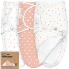 Load image into Gallery viewer, Keababies 3-Pack Soothe Zippy Swaddle Wraps - Butterflies
