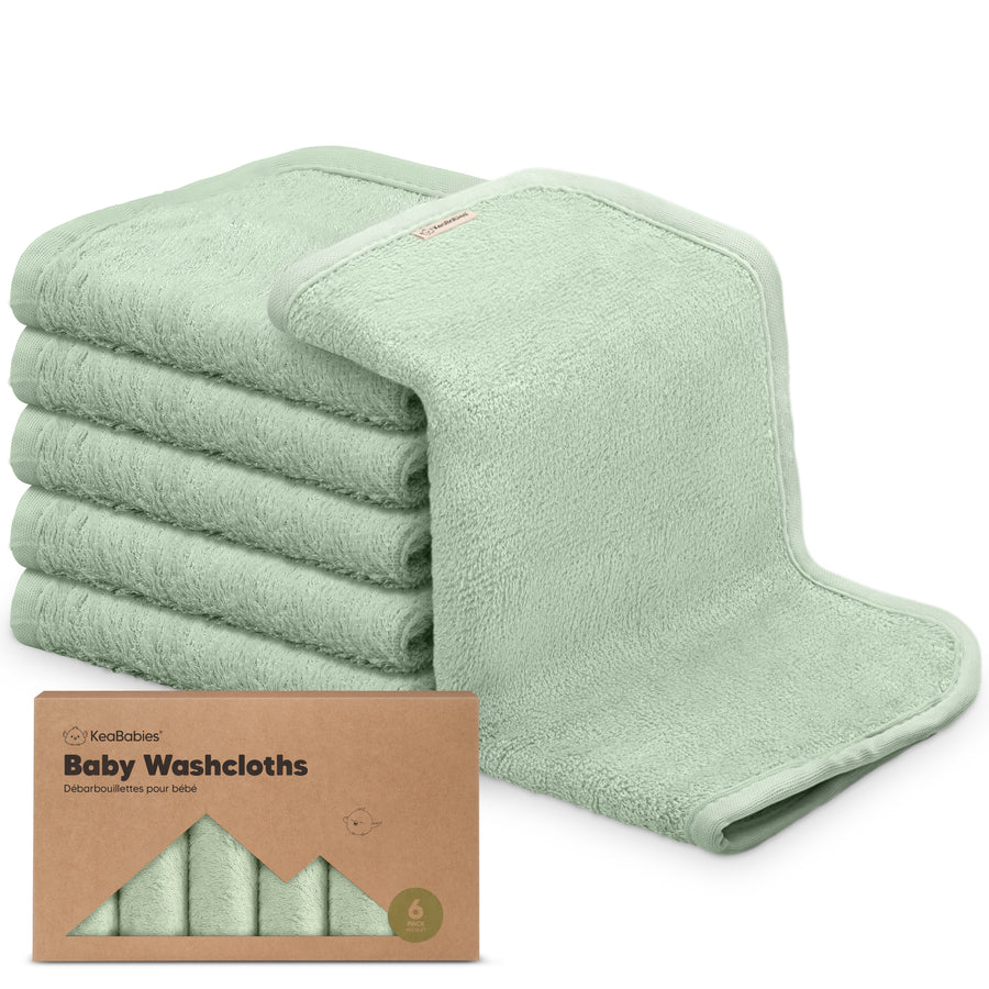 Keababies - Deluxe Baby Washcloths (Pistachio)