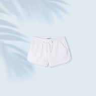 Mayoral Kid Girl White Chenille Shorts