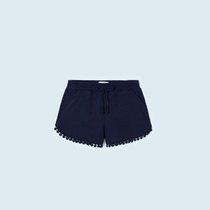 Mayoral Kid Girl Navy Chenille Shorts