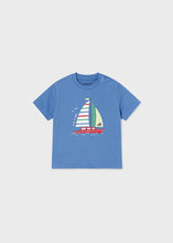 Load image into Gallery viewer, Mayoral Toddler Boy Blue Sail Boat Tee
