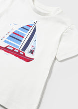 Load image into Gallery viewer, Mayoral Toddler Boy White Sail Boat Tee
