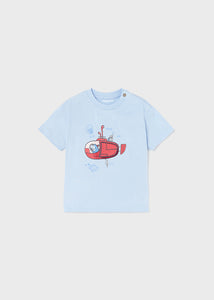 Mayoral Toddler Boy Light Blue Submarine Tee