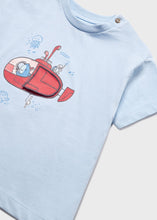 Load image into Gallery viewer, Mayoral Toddler Boy Light Blue Submarine Tee
