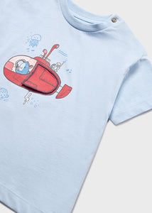 Mayoral Toddler Boy Light Blue Submarine Tee