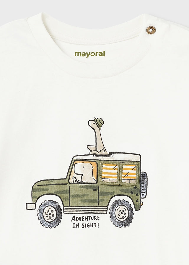 Mayoral Toddler Boy White Safari Jeep Tee