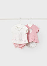 Carregar imagem no visualizador da galeria, Conjunto de blusas e shorts com 4 peças de blusas e shorts para bebê menina Mayoral
