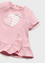 Cargar imagen en el visor de la galería, Mayoral 4pc Baby Girl Blush Hearts Tops and Shorts Set

