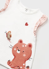 Afbeelding in Gallery-weergave laden, Mayoral 4pc Baby Girl Apricot Cat Tops and Shorts Set
