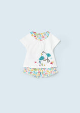 Cargar imagen en el visor de la galería, Mayoral 4pc Baby Girl Turquoise Tops and Shorts Set
