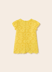 Mayoral Baby Girl ellow Embroidered Dress