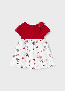 Mayoral Baby Girl Love Embroidered Tulle Dress