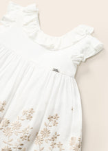 Cargar imagen en el visor de la galería, Mayoral Baby Girl White with Gold Embroidered Dress
