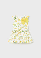 Vestido Mayoral Baby Girl Branco com Flores Amarelas