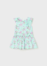 Load image into Gallery viewer, Mayoral Baby Girl Aqua with Pink Flowers Dress
