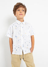 Carregar imagem no visualizador da galeria, Camisa manga longa com estampa de ilha branca Mayoral Kid Boy
