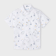Load image into Gallery viewer, Mayoral Kid Boy White Island Print Long sleeve Shirt
