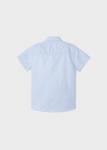Cargar imagen en el visor de la galería, Mayoral Kid Boy Blue fine Striped Short sleeve Shirt

