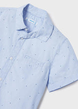 Afbeelding in Gallery-weergave laden, Mayoral Kid Boy Blue fine Striped Short sleeve Shirt
