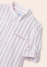 Carregar imagem no visualizador da galeria, Mayoral Kid Boy White and Red Striped Long sleeve Shirt
