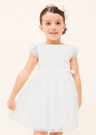 Mayoral Kid Girl White Floral Organza Dress
