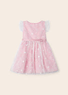 Mayoral Kid Girl Pink Floral Organza Dress