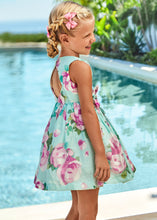 Load image into Gallery viewer, Mayoral Kid Girl Aqua Floral Printed Dress
