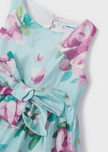 Carregar imagem no visualizador da galeria, Vestido estampado floral aqua infantil Mayoral Kid Girl
