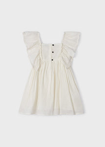 Mayoral Kid Girl Crème Embroidered Dress