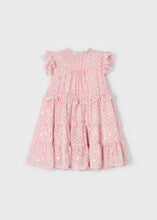 Carregar imagem no visualizador da galeria, Vestido de chiffon rosa com camadas para meninas Mayoral Kid
