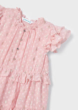 Carregar imagem no visualizador da galeria, Vestido de chiffon rosa com camadas para meninas Mayoral Kid
