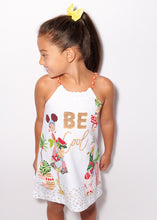 Carregar imagem no visualizador da galeria, Vestido estampado Be Cool branco para menina Mayoral Kid
