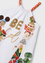 Carregar imagem no visualizador da galeria, Vestido estampado Be Cool branco para menina Mayoral Kid
