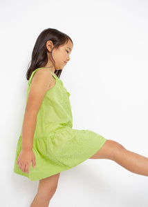 Mayoral Kid Girl Lime Embroidered Dress