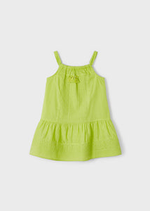 Mayoral Kid Girl Lime Embroidered Dress